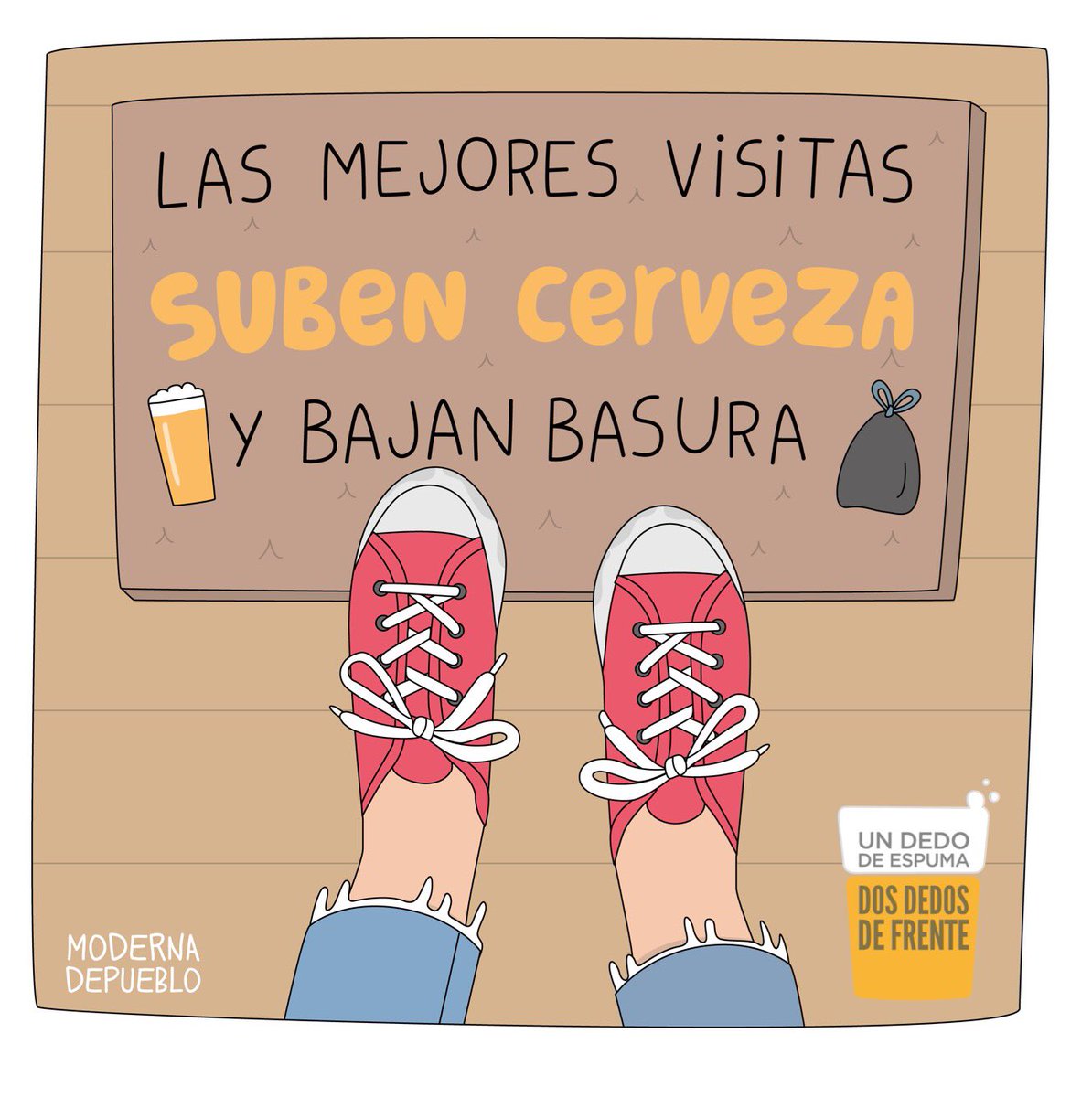 ModernaDePueblo's tweet photo. Protocolo para las visitas de verano (y todo el año)🍻#UnDedoDeEspumaDosDedosDeFrente https://t.co/x2Iw2YFZLB