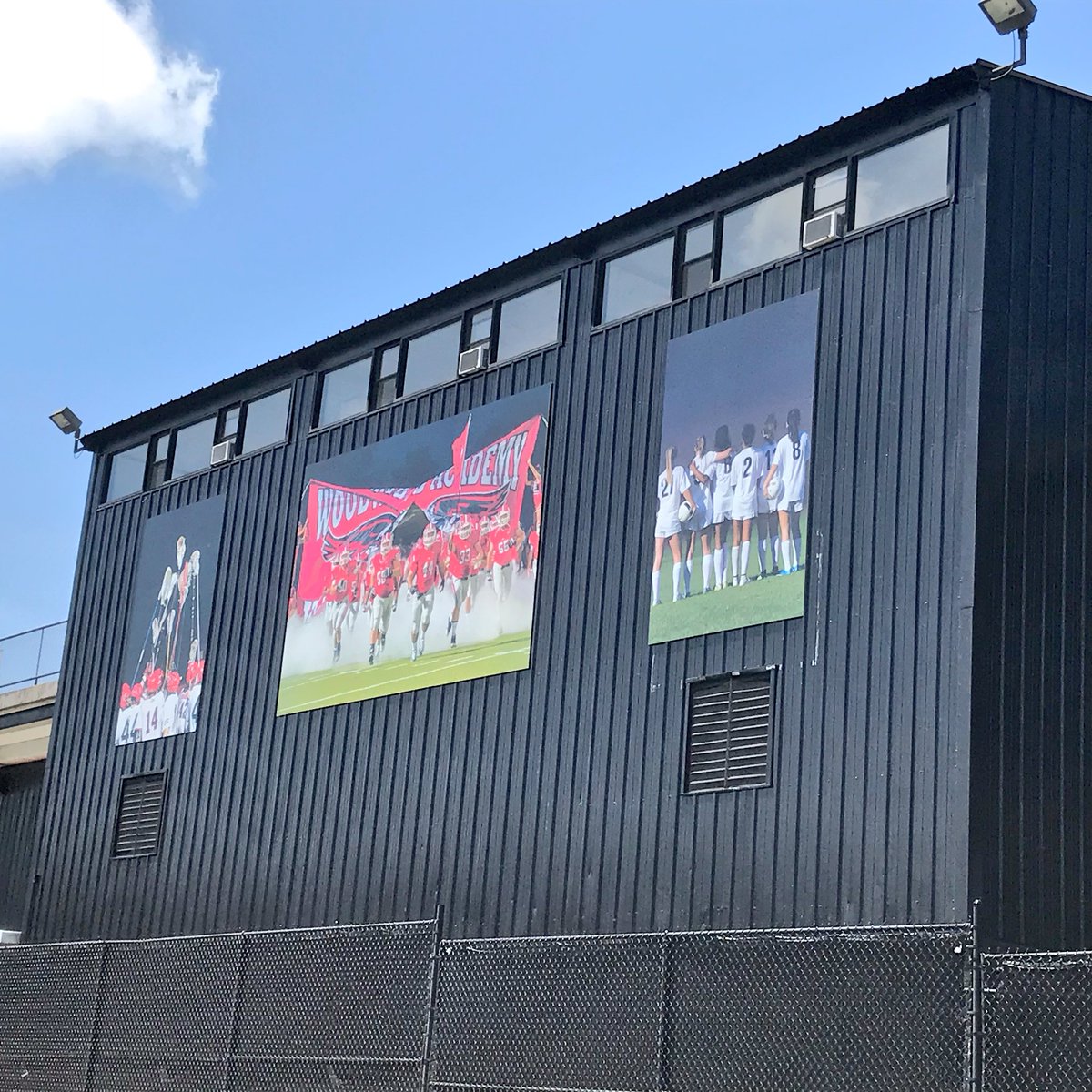 CFreer1994's tweet photo. Check out the new addition of @WAWarEagles scholar athletes to the back of Colquitt Stadium @WoodwardAcademy #WoodwardWay @WAPresident @TheWoodwardFund @WAAcademyFB @realWAdeanoffun @BobinskiBo https://t.co/WjvacQTdQl