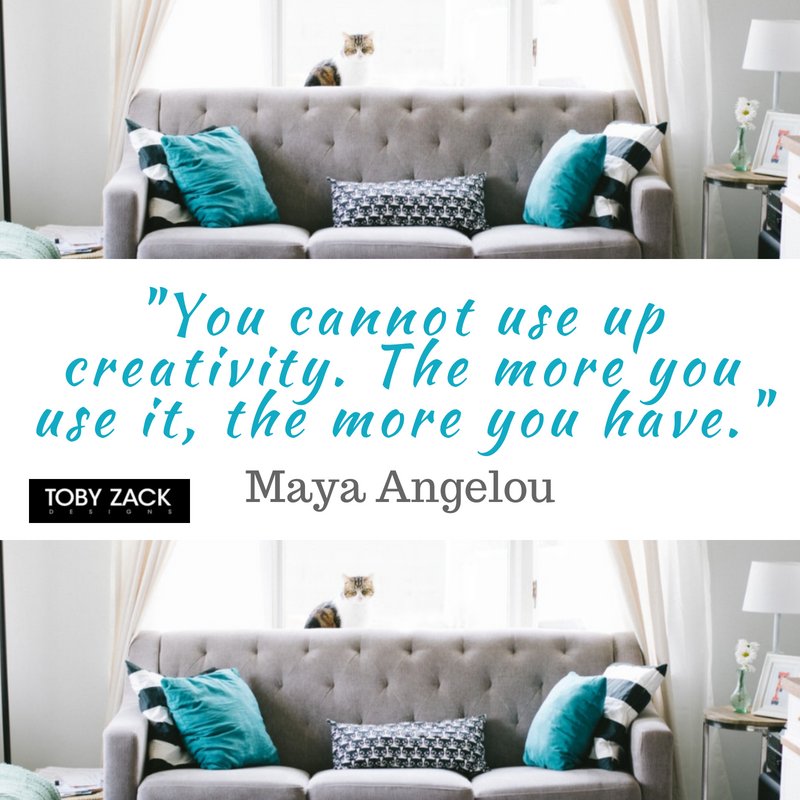 TobyZackDesign's tweet image. "You cannot use up creativity. The more you use it, the more you have." Maya Angelou #design #interiordesign #tobyzackdesign Quotes