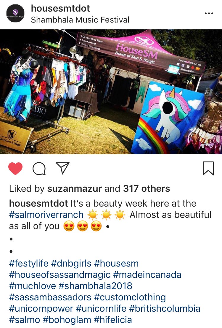 infinitepromoCA's tweet photo. Our custom alternative apparel and costume arm, @HouseSMtdot (House of Sass &amp; Magic) is at #Shambhala2018! Tell peeps there to stop by our tent!
@shambhala_mf #HouseSM #ShambhalaMusicFestival #festival #edm #music #Canada #Canadian

https://t.co/nNYz6O7Zkl https://t.co/rKvlxwCd2o