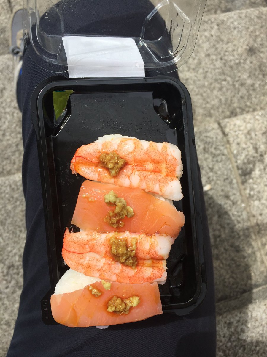 SoulSoupIrl's tweet photo. Verdict is in! @Tesco sushi is pretty good!! Good flavour and mix but fish toppings a bit lax! Good effort though and great to see. https://t.co/oZCSQNLZFV