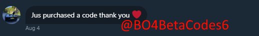 BO4BetaCodes6's tweet photo. 🌟GIVING AWAY 1 COD: BO4 BETA CODE AT 10 RETWEETS!
If you can't wait, I also sell codes cheap here: https://t.co/peLGZezx31
See pictures for proof!
#bo4 #bo4beta #blackops4 #codbeta #bo4betacodes https://t.co/JBrr9h6bqx