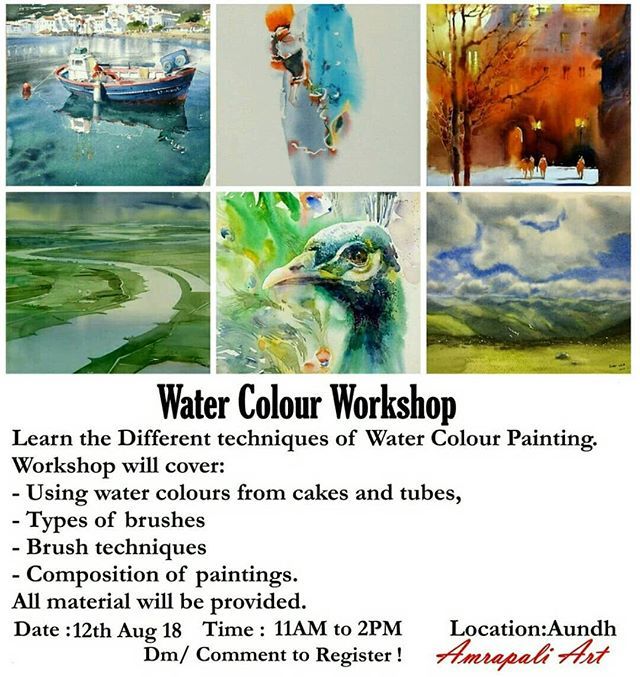 amrapali_art's tweet photo. Water Colour Workshop at Amrapali Art Studio
DM/Comment to Register!
See you there!
.
.
.
#pune #puneinstagrammers #puneevents #instapune #punegram #punephotographyloversb #punegigs #koregaonpark #vimannagar #thingstodoinpune #punekar #puneclickarts #k… https://t.co/mc5M0elLgb https://t.co/RVR8E03jxr