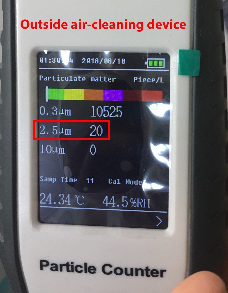 AlinaMWieczorek's tweet photo. New microplastics analysis workstation: Here we use a 1.2 micron air filter to avoid airborne microplastic contamination. A quick test with our particle counter shows that we are right to do so! #microplastics #avoidcontamination #scicomm https://t.co/jzkKZLrXJP