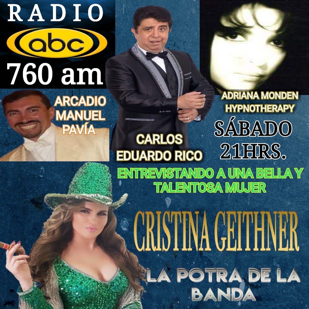 crissgeithner's tweet photo. Entrevista este Sábado a las 845pm con Carlos Eduardo Rico en Radio ABC https://t.co/o9zwZMLNOc te la pierdas!! #auracristinageithner #aura #2018 #lapotradelabanda #radio #entrevista #awsone #lovers #music #actresslife #cool💙💙🇲🇽🇲🇽 #News #BuenAvance https://t.co/96cPxq3QlB