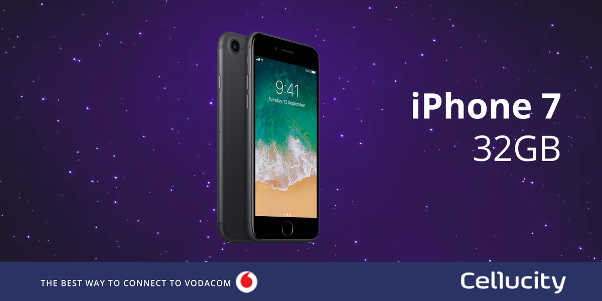 Cellucity's tweet photo. IT'S YOUR LUCKY DAY! Get the iPhone 7 32GB for R429 pm x 24 on the Smart XS+. Get it quick - Only 35 deals available! 💙 📱Get the deets > https://t.co/cGw0B4zyRB

#AppleSA #iPhone @Cellucity https://t.co/l4sCDfgFdw