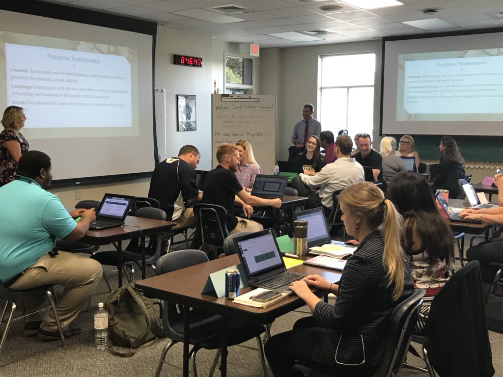 Joey_Barker's tweet photo. Secondary Education Teachers finishing up their third day of Effective Practices in content sessions. Collection of Middle and High School English and Social Studies Teachers. #UCPSEP #TeamUCPS #BeTheBest https://t.co/MUdgqM2wd7