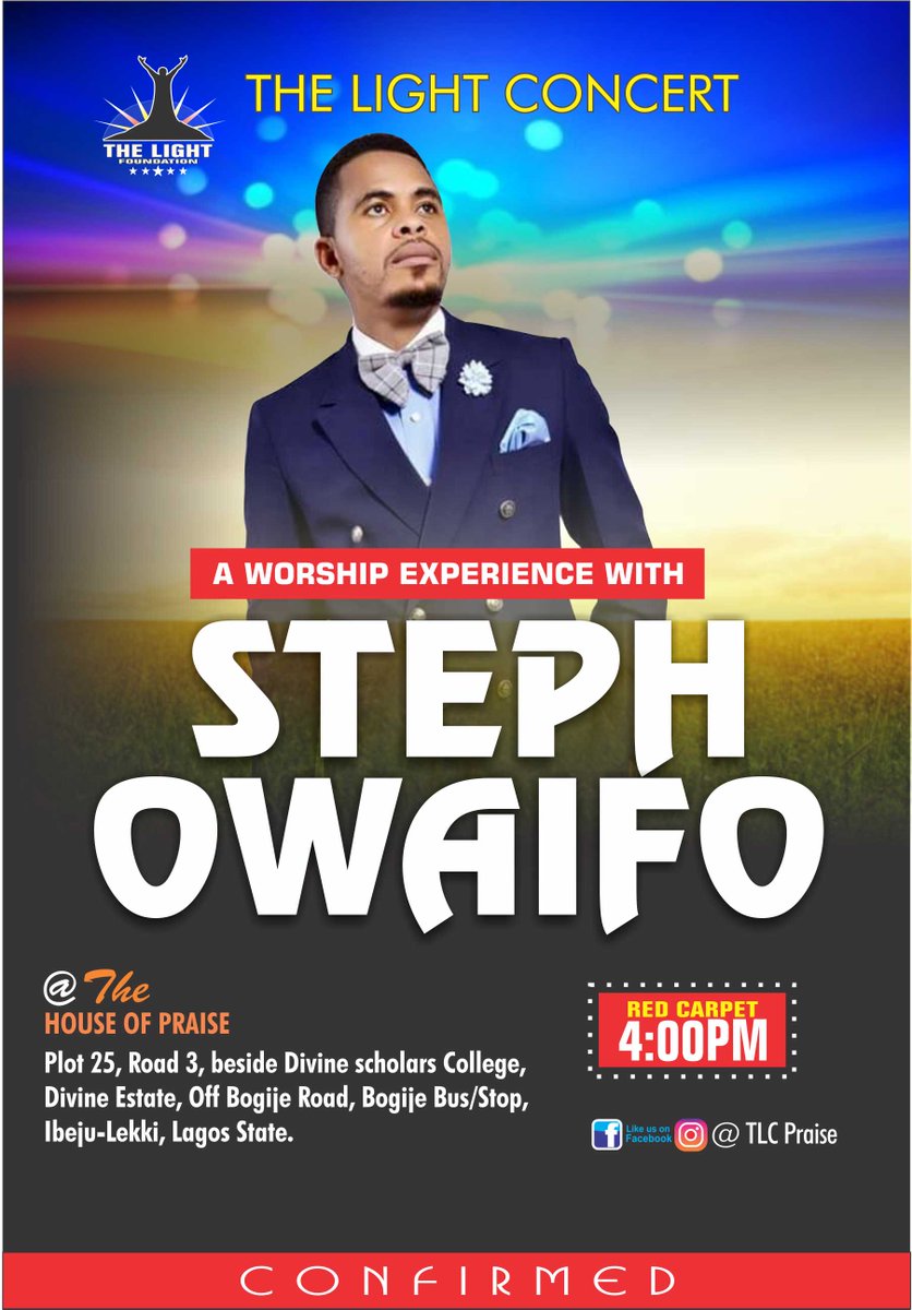 ConcertLight's tweet image. TLC POWER PACKED GOSPEL CONCERT 2018
Plsease come with friends and family. There will dance, music, music poem and lot more
Book your seat @ticketng .com
