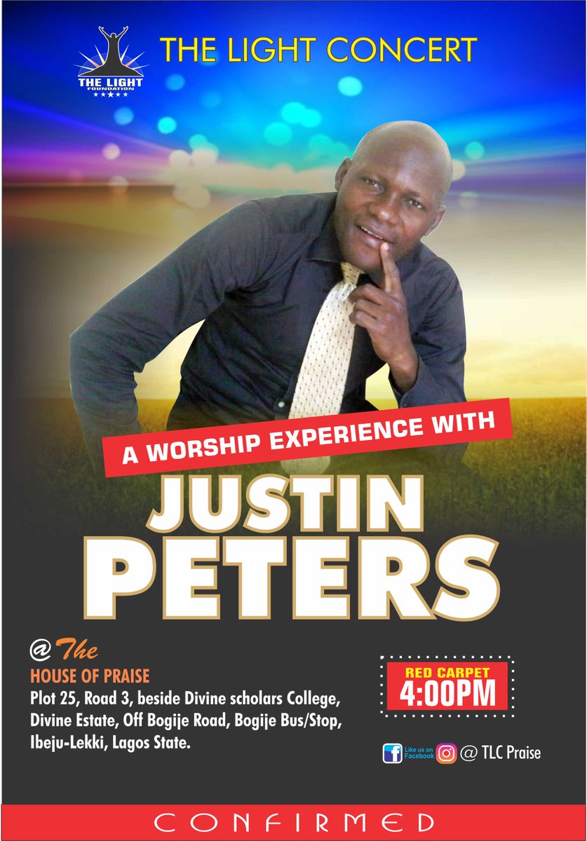 ConcertLight's tweet image. TLC POWER PACKED GOSPEL CONCERT 2018
Plsease come with friends and family. There will dance, music, music poem and lot more
Book your seat @ticketng .com