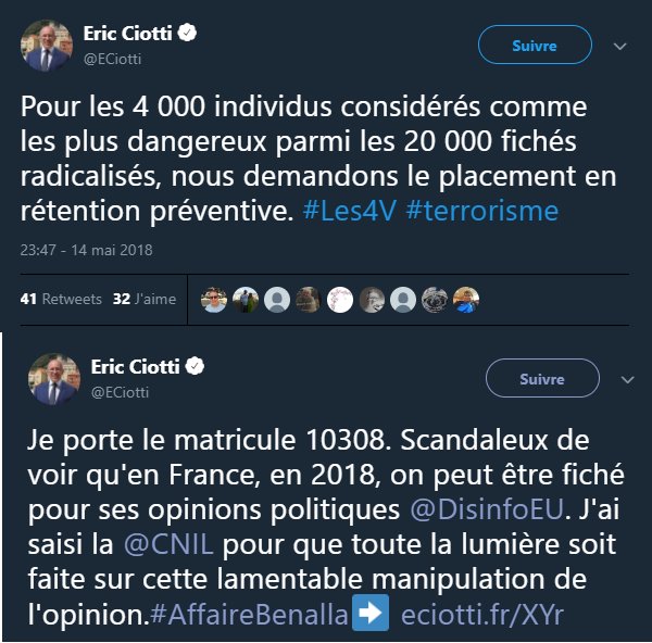 ceciestmontweet's tweet photo. Pour Eric Ciotti, le fichage c'est bien, jusqu'à ce que ça concerne Eric Ciotti. https://t.co/g7qWIeEXqU