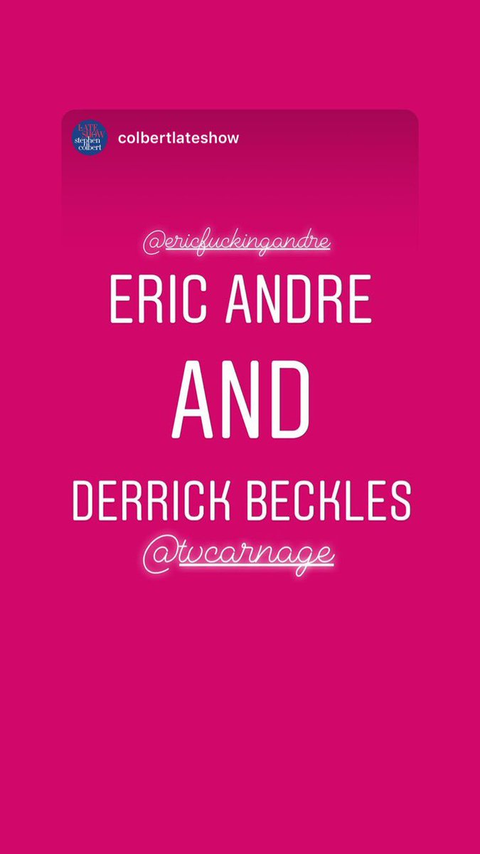 TONIGHT BABY! We're on! Making your dreamy  nightmares come true! <a href="/colbertlateshow/">The Late Show</a>