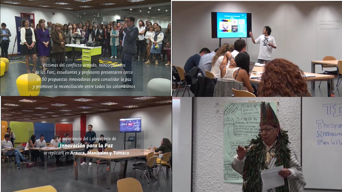 UNAL_innova's tweet photo. #InnovaciónUN #LabPazDIA Laboratorio de Innovación para la Paz, escenario creativo para construir país @LabPazDIA @DIEB_UN @VRI_UN @Extension_UN @Trust4Americas
📹Mira el video en @PrensaUN @UNColombia: https://t.co/ImyblgJvcz #Unal #PazUN #EPPU https://t.co/T1xKwYMKpo