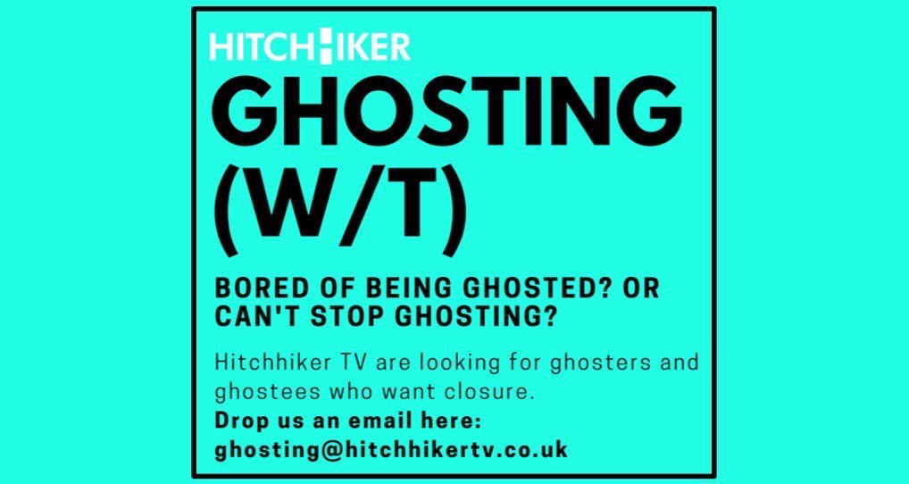 OfficialCastMe's tweet photo. CALLING ALL #DATING #GHOSTS AND THE #GHOSTED! We’re looking for #ghosters + #ghostees to take part in a new TV show. Email us or apply here: https://t.co/heYKzj87g5 https://t.co/EalKuyeMdF