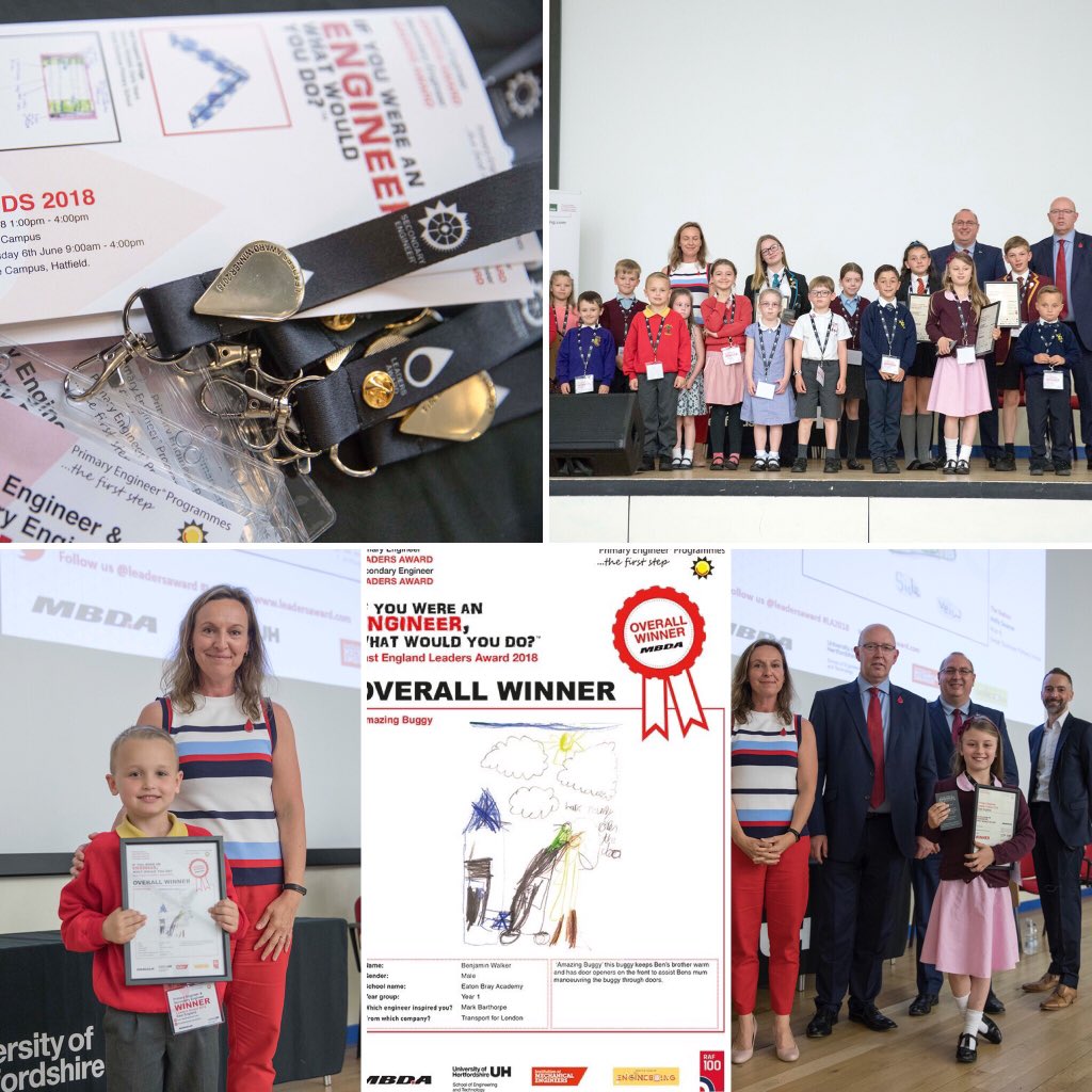 primaryengineer's tweet photo. We end our week #PEHighlight with the #East of England @Leadersaward @UniofHerts @MBDAcareers the overall Ben Walker with the 'Amazing Buggy'! Enjoy your weekends #FridayFeeling #Engineersinthemaking #Engineers #YoE #STEM #education #ifyouwereanengineerwhatwouldyoudo https://t.co/BRsyRIoX5Z