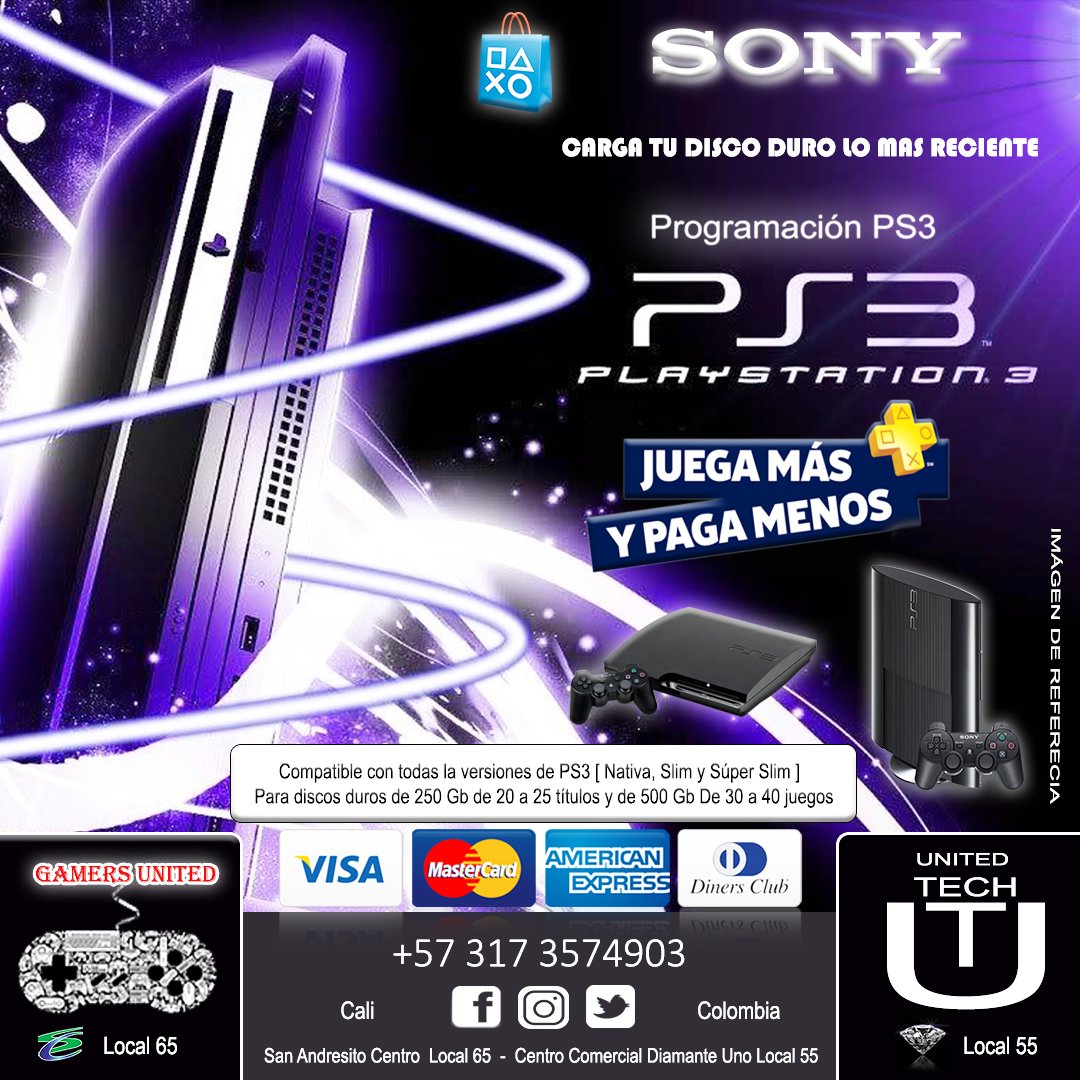 GamersUnitedCal's tweet image. #PlaySattion™ 🎮 #Promo #PS3 #ProgramacionDigital #AguilaSigueA1500 #CansadosDeLosCorruptos #BuenViernes @UnivalleSt @lax965 @los40colombia @elpais_tec @Avianca @elmundoes_tecno @MixUticaRome @RadioPlaneta969 @AmericadeCali