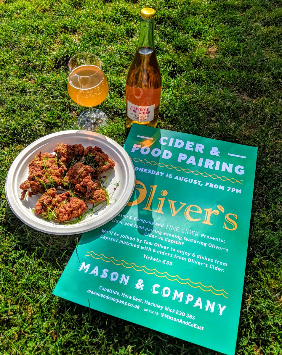 We still have a few places left on Wednesday's <a href="/Capishfood/">Capish?</a> x <a href="/oliverscider/">Tom Oliver</a> cider &amp; food pairing evening! Join us to try 6 dishes paired with 6 ciders and perries for £35 and hear about the matches from Tom Oliver himself: eventbrite.co.uk/e/summer-cider…