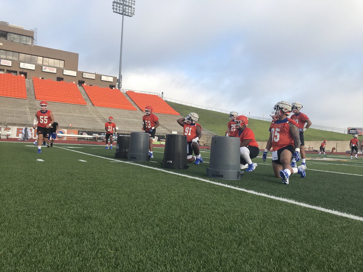 BearkatsFB's tweet photo. Early sunrise and cooler temps

Practice No. 1 is underway for the Bearkats #EatEmUpKats https://t.co/bU0zI00ntF