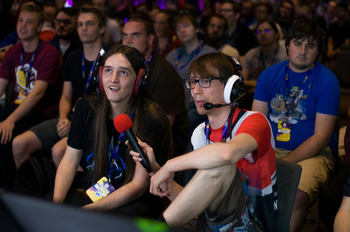 JKArgick's tweet photo. Thanks to the awesome photographers at #esasummer18 I can now immortalize the moment I was playing on wrong screen during the Super Mario 64 70 star relay and wondering why I had a few seconds of delay.
Behold! The dunce looking at the wrong screen. Was still great fun. https://t.co/nstiqa2pYI