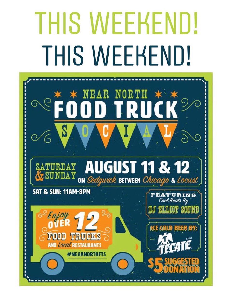 PilsenFTS's tweet photo. The @FT_Social is rolling into a new neighborhood this weekend! Don’t miss the #NearNorthFTS 
🚛12+ trucks
🎧Music
🌀Family-friendly
🍺Ice Cold beer
🐶Dog-friendly
6️⃣ sample-sized portions–$20 https://t.co/B53spaUhtk