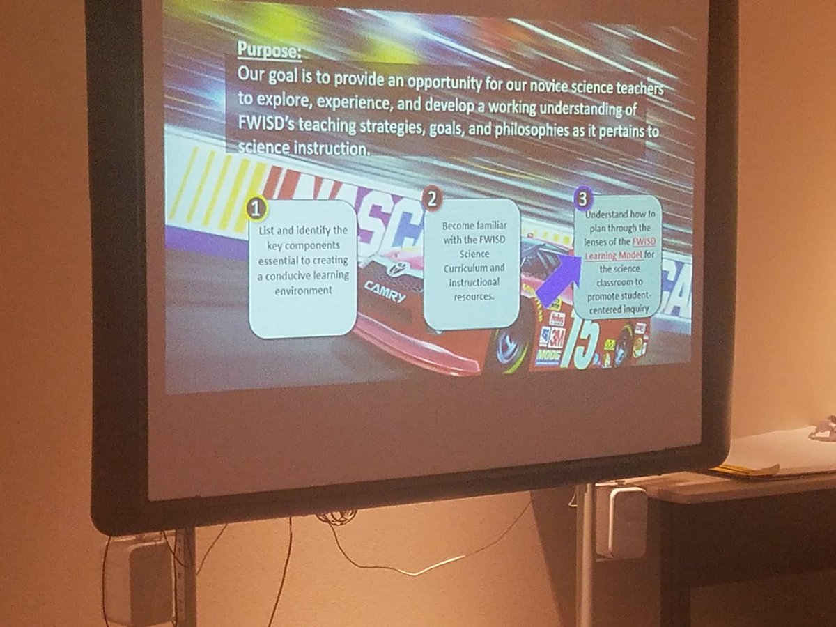 FW_Science's tweet photo. #FWISD Secondary science teachers, start your engines. #JSTA18 #fwisdscience @FWISDCurriculum https://t.co/KlpkPHIjoj