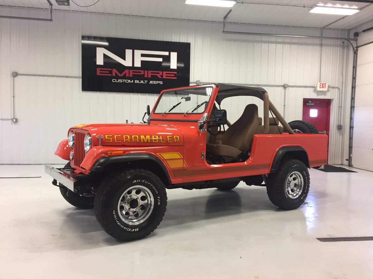 NFIEmpire's tweet image. SCRAMBLER DEAL OF THE DAY!! 

$37,951

FULL FRAME OFF RESTORATION!! Sunburst Orange 1982 CJ-8 Scrambler! Full of goodies! 

Drive history home today! 
bit.ly/2KHzFC8

#jeep #scrambler #cj8 #nfiempirebuild
