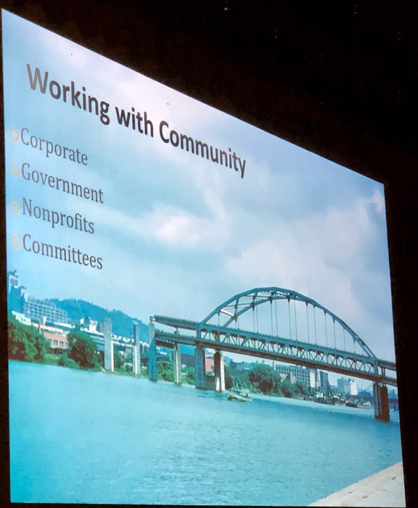 lammeyb's tweet photo. How do you make sure it isn’t a bridge to nowhere? Get out there in the community! Make sure the influencers, cheerleaders, etc know who you are! #ApraTalks2018 #ApraPD2018 #networking https://t.co/3pdMs0j4qs