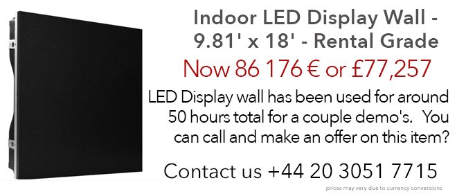 GearSourceEU's tweet image. Indoor #LEDDisplayWall - 9.81' x 18' - Rental Grade now on GearSourceEurope.com. Click here to see &amp;gt; (ow.ly/NAyV30ljnle). Have a question? Contact us at
+44 20 3051 7715 | inquiries@gearsourceeurope.com.