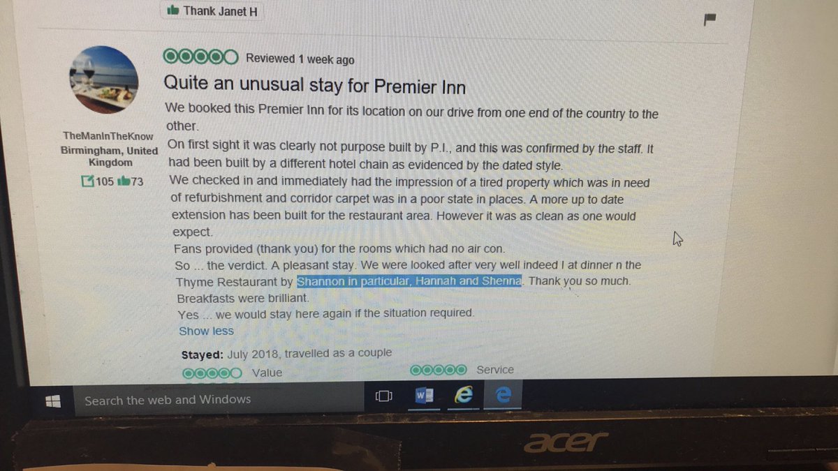 Congratulations to our newest colleague Shannon for getting her first comment on trip advisor, keep up the fabulous work🤗 #teamnormancross