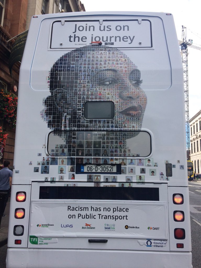 immigrationIRL's tweet photo. Delighted to be here at #Heuston to launch of #TransportAgainstRacism campaign w/ @TFIupdates @Buseireann @IrishRail @Luas @dublinbusnews #JoinUsOnTheJourney https://t.co/JyUh2eN44g