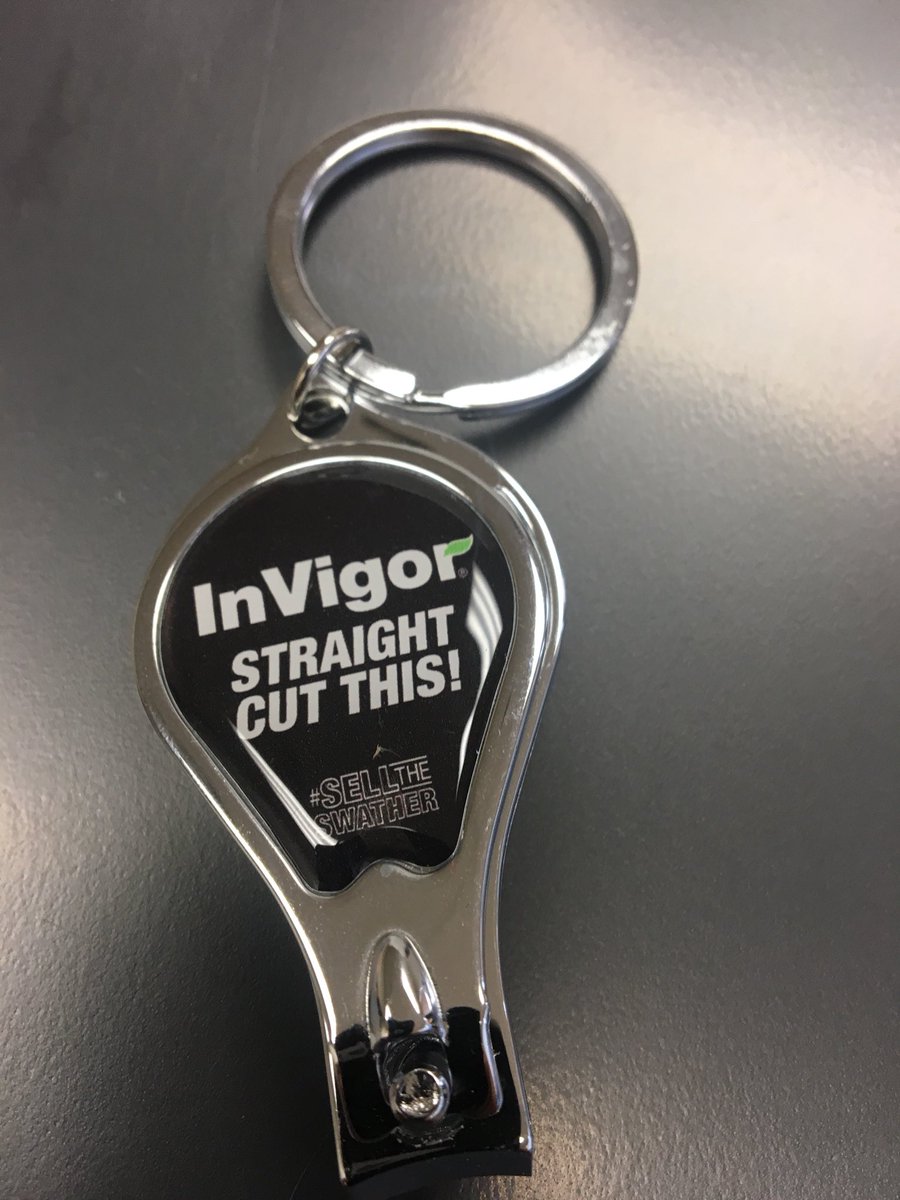 Day 7 #BASF only days till the #selltheswather contest starts running. Lots of fun and great to see farmers debating both sides of swathing vs straight cutting. Straight Cut This was our swag for AIM. Botttle opener plus hoof trimmer all in one! #InVigor