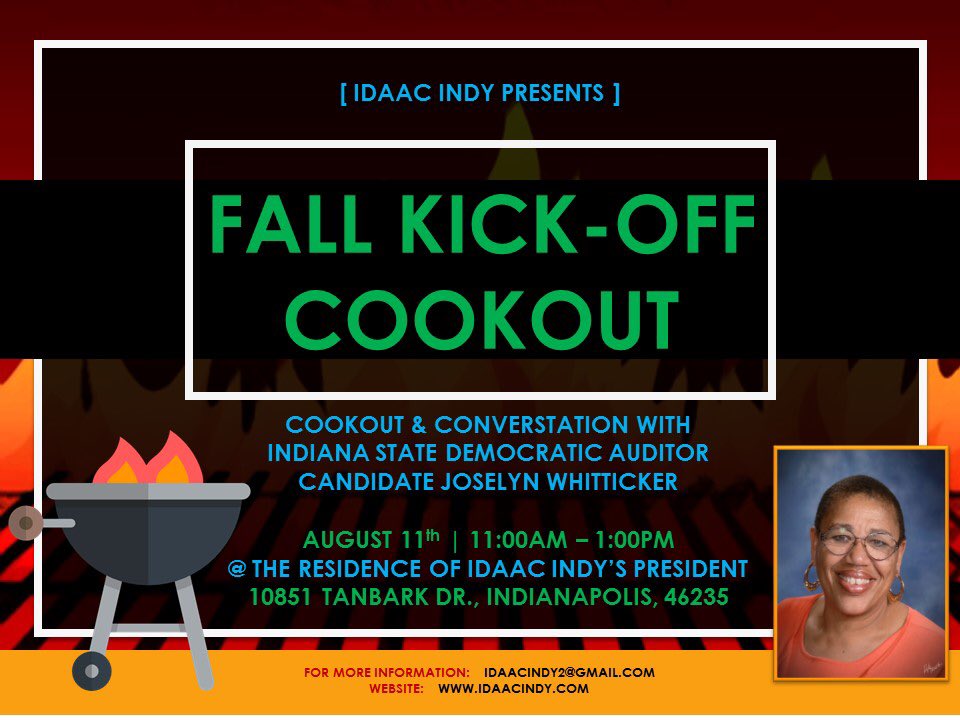 Please join us tomorrow for the cookout and conversation with IDAAC!