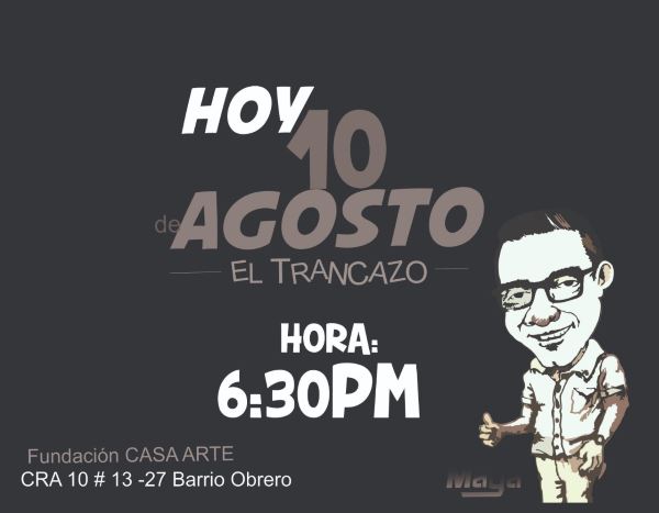 P_Cultural's tweet photo. #Recomendado La inauguración de la exposición de caricaturas "El trancazo" del artista Jair Maya en la #CasaArte de @Valledupar_Col. Hoy viernes 10 de agosto 6.30pm. Entrada libre. https://t.co/YbKzdGXDP0