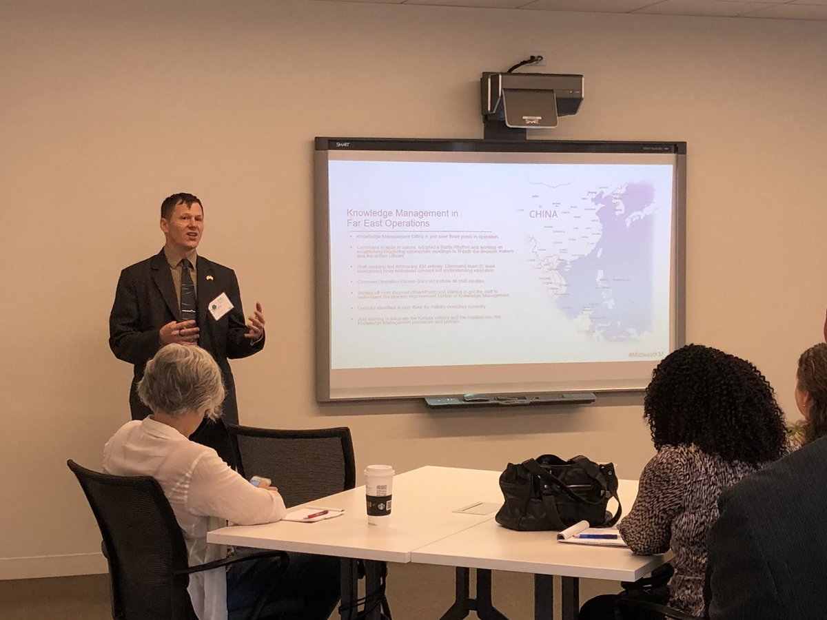 stevekaukonen's tweet photo. Hats off to Cory for flying in from South Korea to share today at our symposium #midwestkm https://t.co/1lG7MLa5FZ