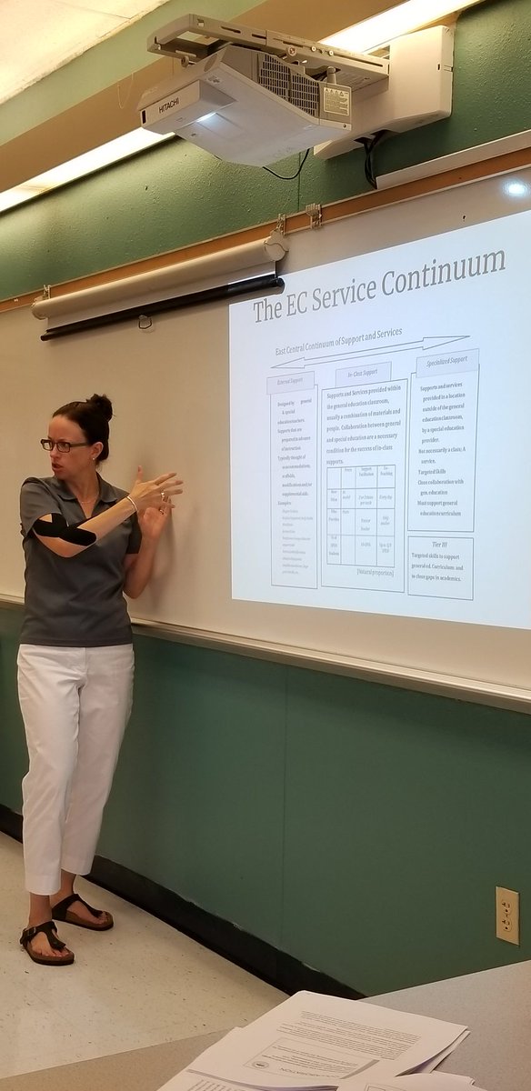 Marissa_Ximenez's tweet photo. New teacher training. @LizLovesLRE discussing the EC Service of Continuum. #ecproud #ecsped #eastcentralsped https://t.co/T5nRB6APfq