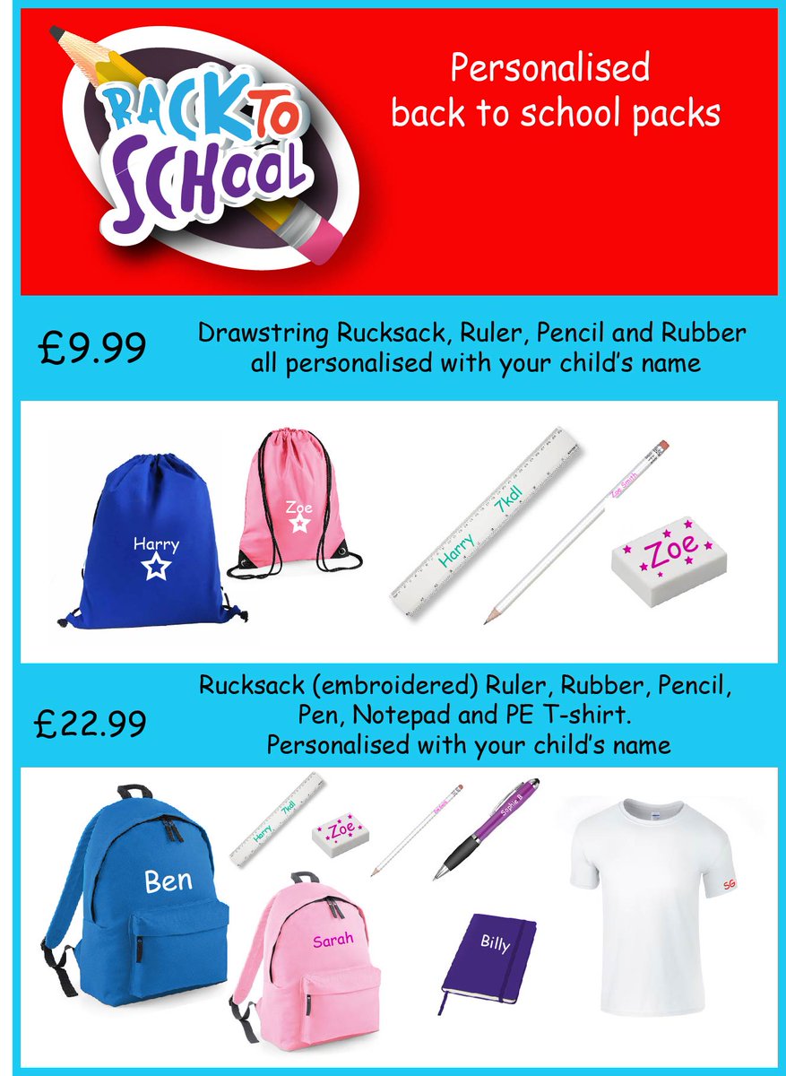 Spectrum_Gymwea's tweet photo. Great back to school items personalised for the little ones
https://t.co/9gzRSAQsDz https://t.co/ySnfsMV2ij