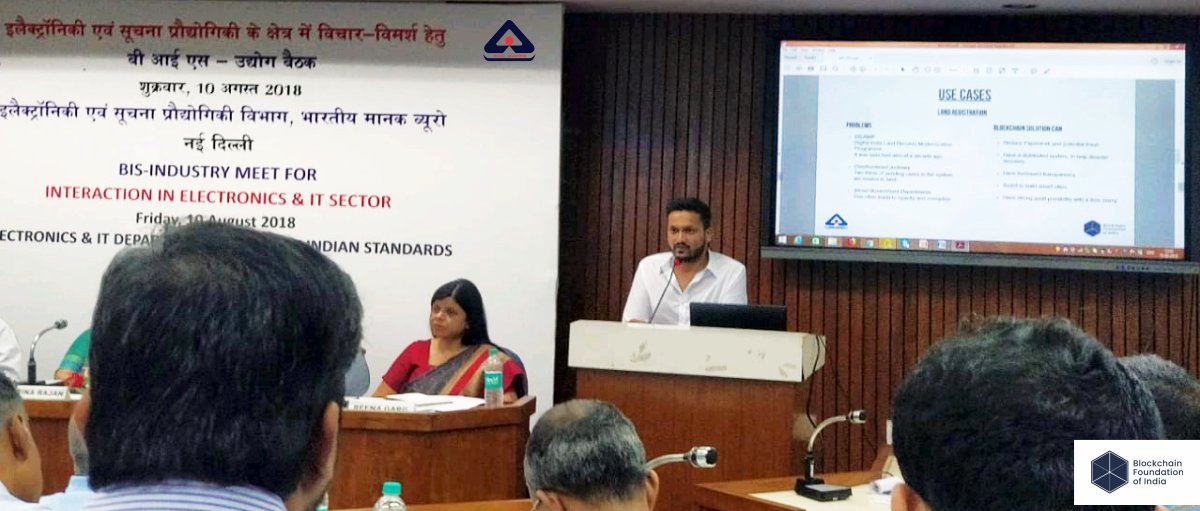 #BFI in the Govt. meet with #BIS highlighted problems in "Land Registry " and " identity".
#Blockchain, that provides a #decentralized and #encrypted transaction system, can find solution to the same so that no one can ever tamper with or forge a record of their own.