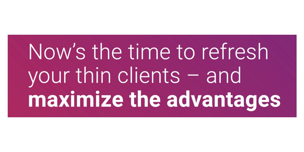SupportITBsAs's tweet photo. 5 good reasons to refresh your #thinclients: improved productivity, reduced costs, enhanced security, simpler management & better graphics https://t.co/QlRXQvw1KC @DellWyseVDI #Wyse5070 #ThinKing #WhyRefresh #Infographic https://t.co/3DBh5mV2W1