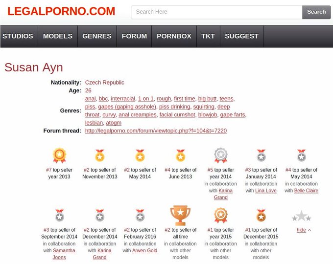 A bit of (pleasant) surprise to find out that even in 2018, I am still #2 "top seller of all time in<a href="/tag/legal_porno"class="tags"><span>#legal_porno</span></a><a href="/tag/legalpornocz"class="tags"><span>#legalpornocz</span></a>