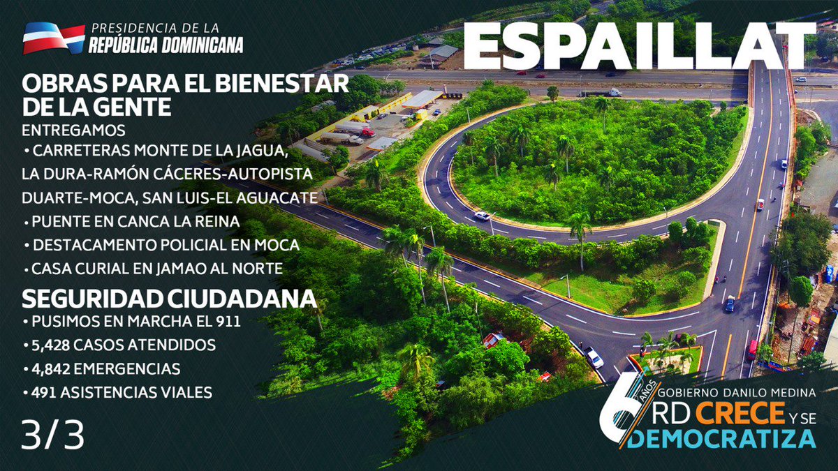 Provincia Espaillat en cifras. 6 años de Gobierno, trabajamos con empeño y cariño para llevar bienestar y prosperidad a familias y negocios.