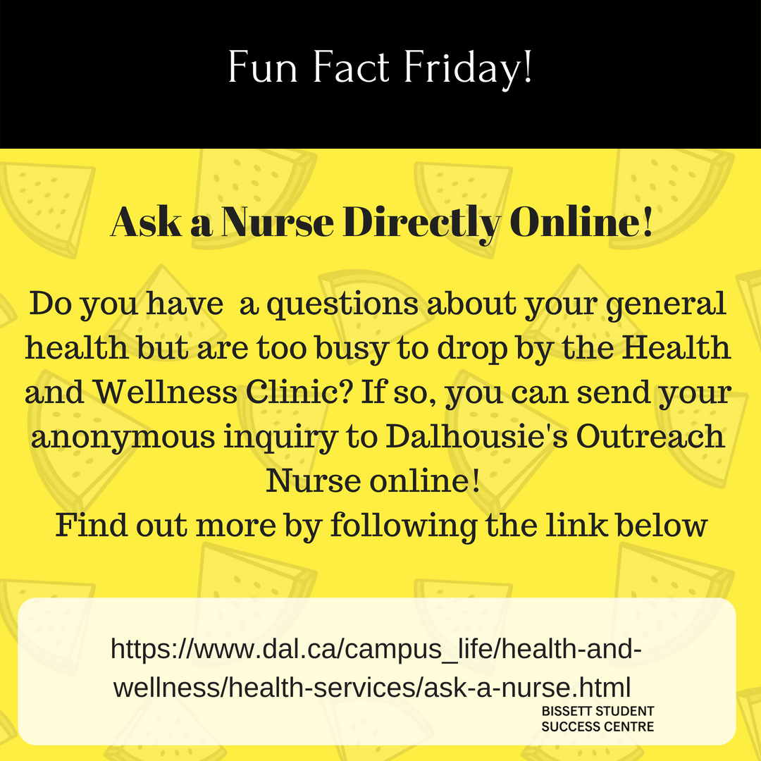 DALBSSC's tweet photo. #healthandwellness #funfactfriday #Dalhousie #dalstudentlife #tigers #askanurse #bissettcentre https://t.co/hkmWO4KEll