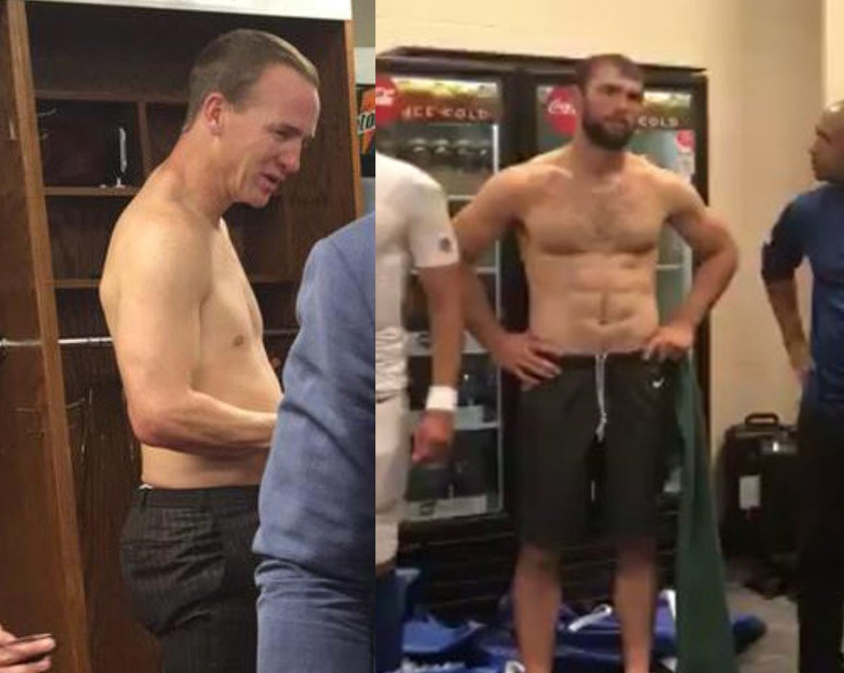 brentsmith1021's tweet photo. @Colts I’m locker room #Peyton and I have cable. I’m locker room #Luck and I have @DIRECTV https://t.co/71kO0AxXtu