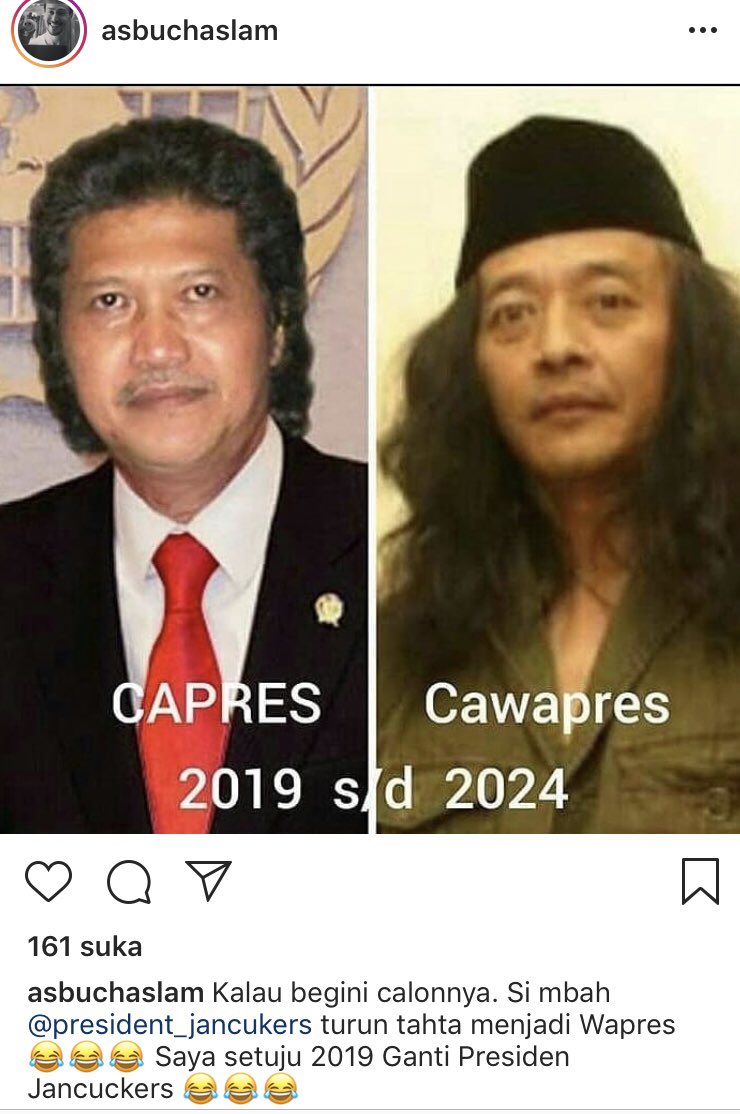 Di IG-ku beredar ini. Arek2 ini ancene asu kabeh .. heuheuheu