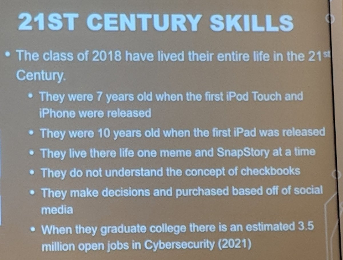 tjohanneson's tweet image. From time to time, I forget how old I am 🤣; however, then I see a slide like this and it really puts into perspective how different life is for our Ss (and my own children) and WHY we have to update our schools and lessons to be relevant. 😬 

#ASBSDSASDConvention 
#sdedchat