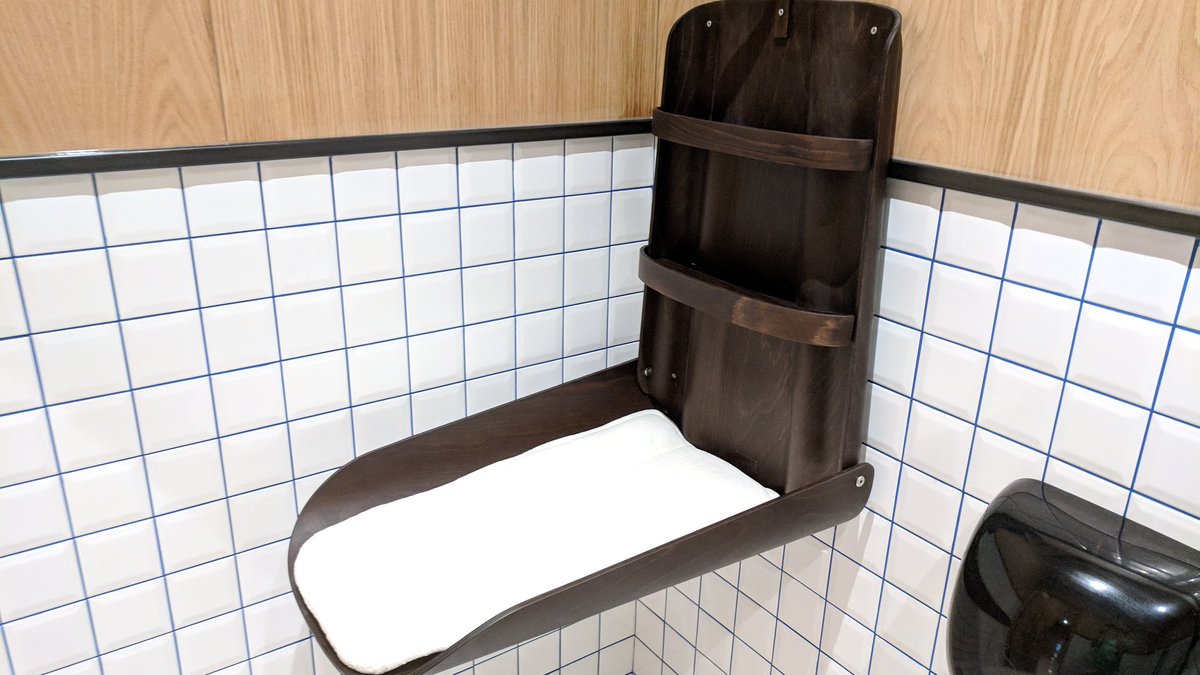 edouardminh's tweet photo. *Niche appreciation tweet alert*

Mad props to @tonkotsulondon in Stratford for installing the sort of changing table that would enhance a living room (the food and customer service was pretty great too) https://t.co/ZOmxKjHdia