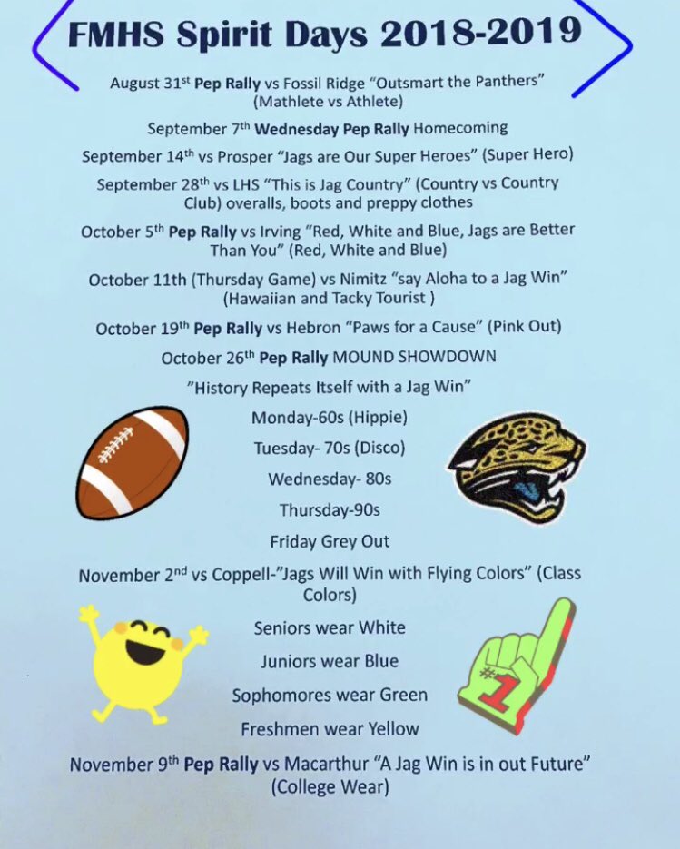 katiensmith_'s tweet photo. it’s almost time for JAG FOOTBALL! make sure to dress up and go all out on game days this season🐾 https://t.co/bjd56Njmus