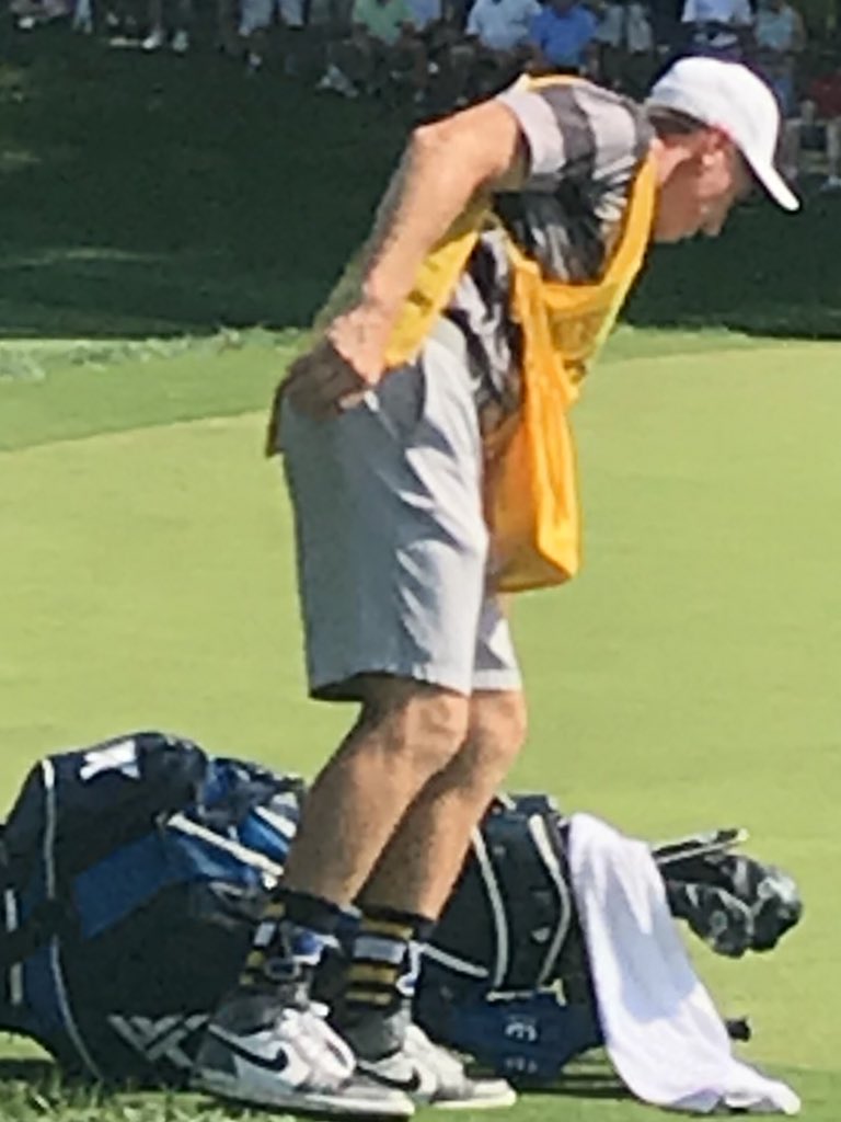 danberra's tweet photo. Best St. Louis reference today at #PGAChampionship Paul Casey’s caddie’s socks.  #letsgoBlues https://t.co/485lW2IKlu