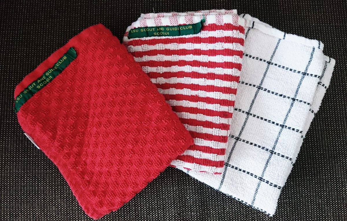 SCOGUI's tweet photo. Do you have dirty tea towels after your summer camp? SCOGUI can recommend the lingerie setting of your washing machine, followed by a quick run through the tumble drier to prevent fluffy crockery #askSCOGUI https://t.co/G15e2gGu5v