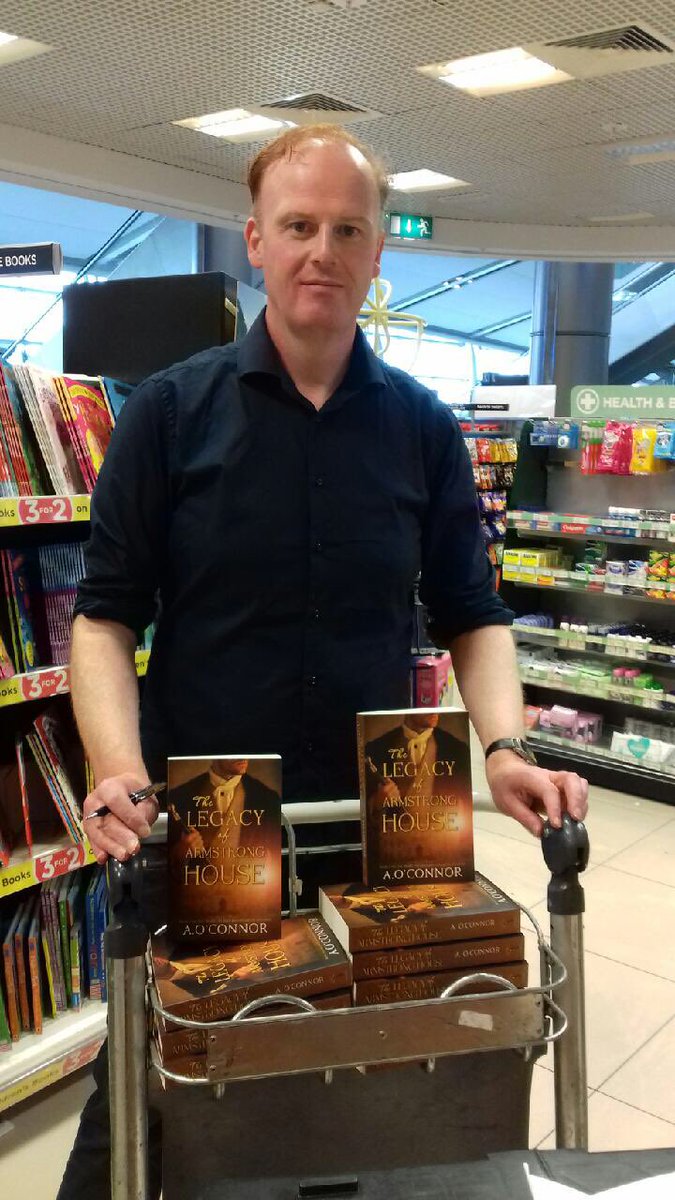 PoolbegBooks's tweet photo. Huge thanks to @HeidiNiMhurchu for welcoming Andrew O’Connor at @WHSmith @DublinAirport yesterday. #TheLegacyOfArmstrong house is their Deal of the Week 📖 #irishfiction #historicalfiction #bighousebooks #booksellersarethebest https://t.co/0qP9vtC7Al