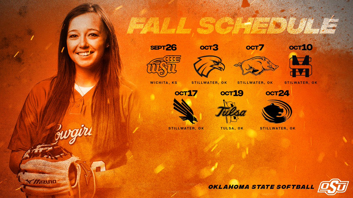 cowgirlsb's tweet photo. The schedule is official and the 2018 fall season is just around the corner! #okstate
▶️ https://t.co/eLnh9fPmsH https://t.co/eeBgMAlTcS