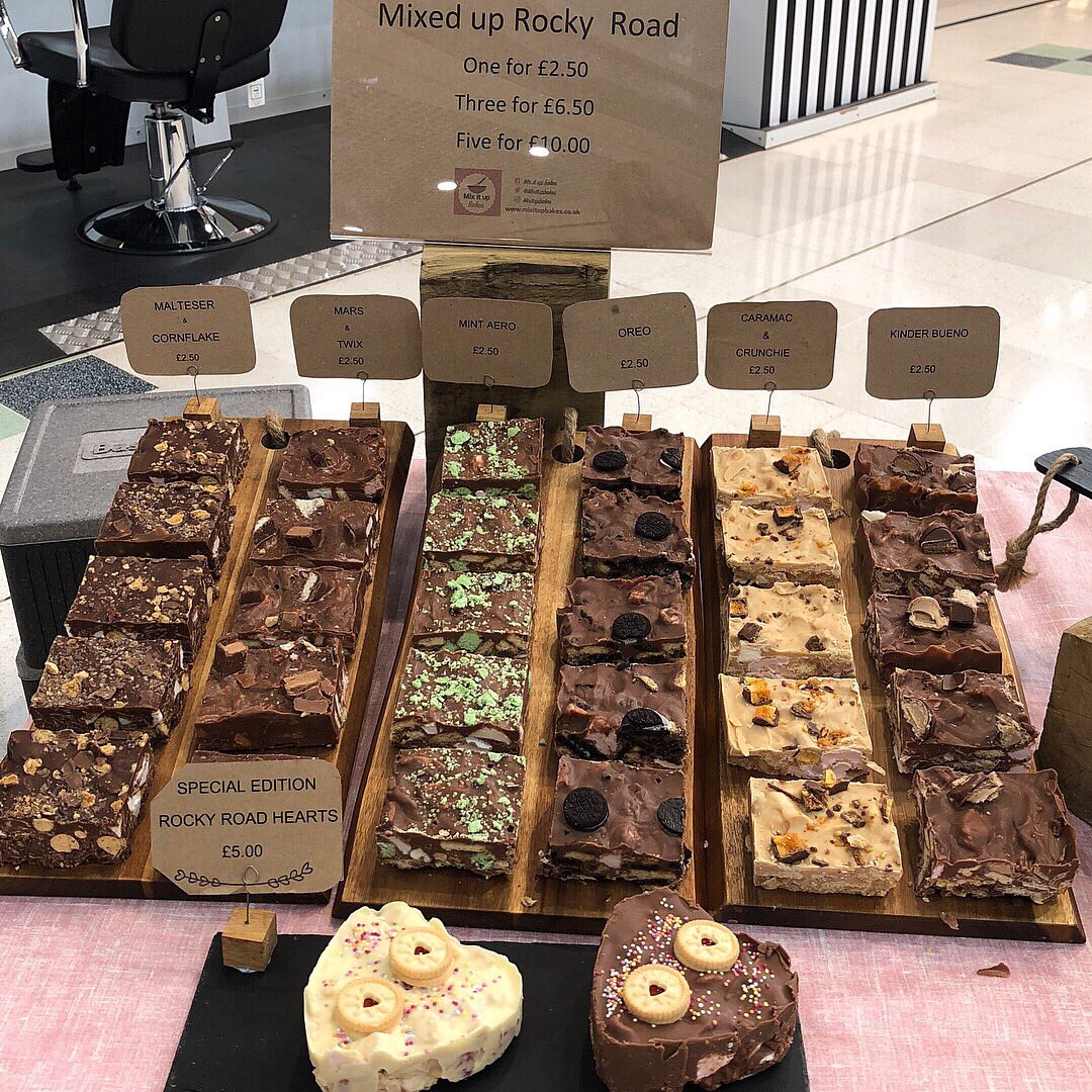 Mixitupbakes's tweet photo. Two @_makersmarket for us this weekend - #Sandbach tomorrow and #Warrington on Sunday - see you there with our #welshcakes #barabrith and #rocky roads including the #August special #boostbar https://t.co/vm5f07YFgt
